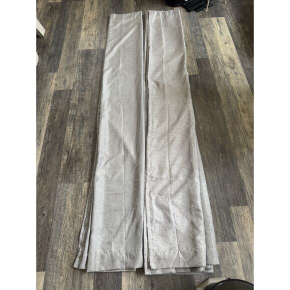 Set Of 2 Light Gray Textured Curtain Window Panels Lined – 48”x83” - Picture 1 of 6